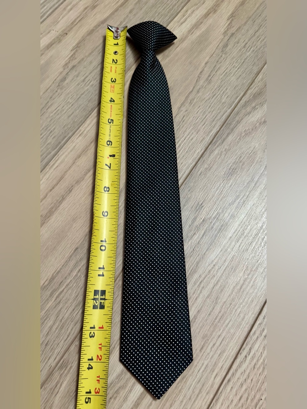 Boys Black Microdot Tie - Clip on